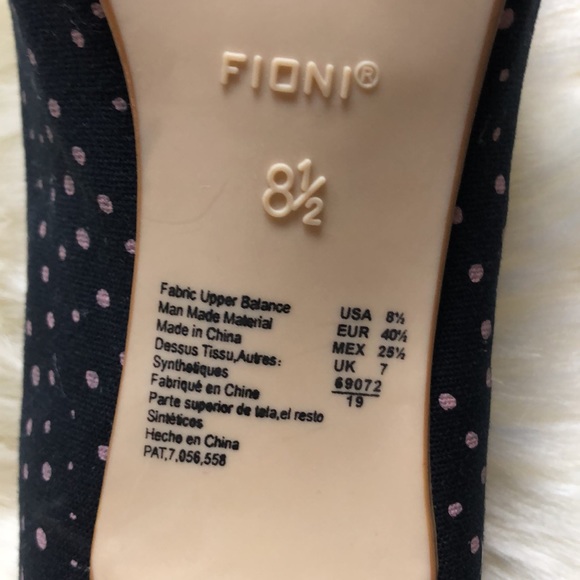 FIONA Navy with Pink Pooka-dot Peep toe Shoes - Picture 7 of 8